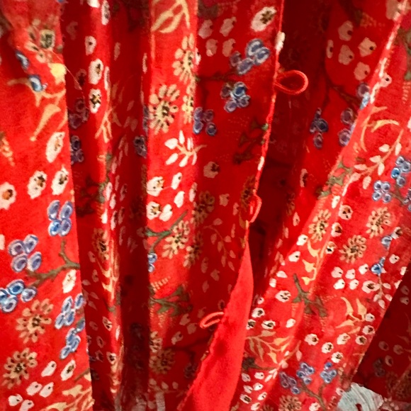 ASOS Maternity Red Floral Long Sleeve Dress - Picture 10 of 12